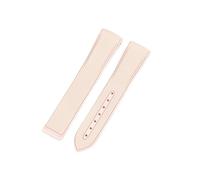 HTHRRFE Compatible With Omega Joint Swatch Woven Pattern Planet Men Women Watch Strap Silicone Outdoor 20mm Rubber Watchband(Pink-No)