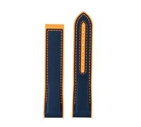 HTHRRFE Compatible With Omega Seamaster 300 Observatory Ocean Universe 600 Quarter Orange 20mm 21mm 22mm Nylon Silicone Rubber Bracelet Watch Band(BLUE PINK,22mm)