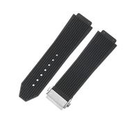 HTHRRFE Convex Interface Silicone Watch Band Compatible With Yuqi Big Bang Classic Fusion Series Rubber Watch Strap 26 * 19mm 26 * 17mm Wrist(Black-Steel-Z2)