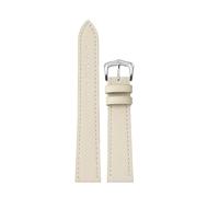 HTHRRFE Cowhide Watch Strap Compatible With Cartier SOLO London e 14 16 18 20mm Black Brown White Gray Men Women's Watchband Quick Release(White-S pin,18mm)