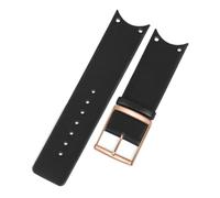 HTHRRFE Genuine Calf Leather Watch Band Red Watchband Case Compatible With CK Calvin Klein KOH23101 KOH23307 Watch Strap 22mm(Black-rosegold)