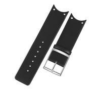 HTHRRFE Genuine Calf Leather Watch Band Red Watchband Case Compatible With CK Calvin Klein KOH23101 KOH23307 Watch Strap 22mm(Black-silver)