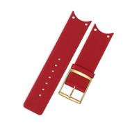 HTHRRFE Genuine Calf Leather Watch Band Red Watchband Case Compatible With CK Calvin Klein KOH23101 KOH23307 Watch Strap 22mm(Red-gold)