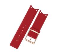 HTHRRFE Genuine Calf Leather Watch Band Red Watchband Case Compatible With CK Calvin Klein KOH23101 KOH23307 Watch Strap 22mm(Red-rosegold)