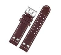 HTHRRFE Genuine Leather Jazz WatchBands Compatible With Hamilton Khaki Aviation H77616533 H70615733 Men's Watch Strap Style 20mm 22mm(Smokey Mauve,22mm)