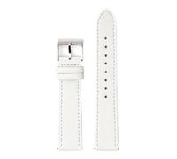 HTHRRFE Genuine Leather Strap 18mm 20mm 22mm Compatible With Blancpain Universal Retro Cowhide Quick Release Watch Bracelet Band Compatible With Water Ghost(White white,20mm)