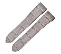 HTHRRFE Genuine Leather Watch Strap Compatible With Cartier Santos Santos 100 Men's And Women's Folding Buckle Watchband 20mm 23mm(Grey-No buckle,23mm)