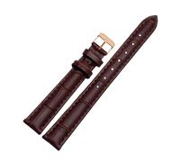 HTHRRFE Genuine Leather Watchband Compatible With Casio LTP-V007/1208/1094 LTH-1060/4048 Real Cowhide Watch Strap Pin Buckle Bracelet 16mm 18mm(Brown-rosegold,15mm)