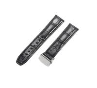 HTHRRFE Genuine Leather Watchband Compatible With Maurice Lacroix Pontos PT6098 PT6388 Les Classiques LC6017 Series Waterproof Cowhide Strap 20 22mm(Black-Steel,22mm)