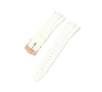 HTHRRFE Get The Perfect Compatible With AP Aibi 15703 Watch With This Black Silicone Watchband - Resin Rubber And Silicone Accessories Included(White-Rose-K13)