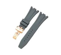HTHRRFE Get The Perfect Compatible With AP Aibi 15703 Watch With This Black Silicone Watchband - Resin Rubber And Silicone Accessories Included(Gray-Rose-Z1)