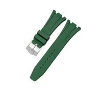 HTHRRFE Get The Perfect Compatible With AP Aibi 15703 Watch With This Black Silicone Watchband - Resin Rubber And Silicone Accessories Included(Army Green-Steel-K13)