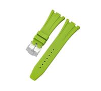 HTHRRFE Get The Perfect Compatible With AP Aibi 15703 Watch With This Black Silicone Watchband - Resin Rubber And Silicone Accessories Included(LightGreen-Steel-K13)