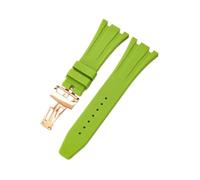 HTHRRFE Get The Perfect Compatible With AP Aibi 15703 Watch With This Black Silicone Watchband - Resin Rubber And Silicone Accessories Included(LightGreen-Rose-Z1)
