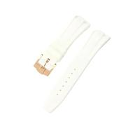 HTHRRFE Get The Perfect Compatible With AP Aibi 15703 Watch With This Black Silicone Watchband - Resin Rubber And Silicone Accessories Included(White-Golden-K13)