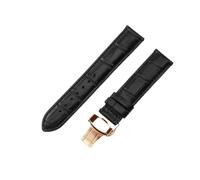 HTHRRFE Handmade Genuine Leather Watch Strap Compatible With Tissot 1853 Le Locle T41 T006 Starfish Junya Duruer Men And Women 19mm Watchband(Black-Rose-B1,19mm)