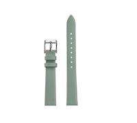 HTHRRFE Leather Watch Band Compatible With Lily2 Woman's Top Layer Cowhide Watchstrap Attachment Red Brown White Blue 14mm(Lightgreen-silver)