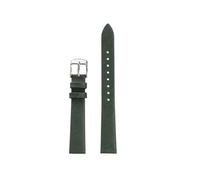 HTHRRFE Leather Watch Band Compatible With Lily2 Woman's Top Layer Cowhide Watchstrap Attachment Red Brown White Blue 14mm(Green-silver)