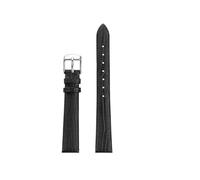 HTHRRFE Leather Watch Band Compatible With Lily2 Woman's Top Layer Cowhide Watchstrap Attachment Red Brown White Blue 14mm(Black-silver)