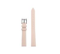 HTHRRFE Leather Watch Band Compatible With Lily2 Woman's Top Layer Cowhide Watchstrap Attachment Red Brown White Blue 14mm(Pink-silver)