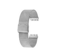 HTHRRFE Milan Breathable Mesh Belt Watch Band Compatible With Swatch Stainless Steel Strap 17mm 19mm 20mm Men Women Replace Bracelet Accessories(Silver,19mm)