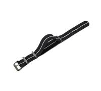 HTHRRFE Original Elastic Nylon Watchbands Diving Retro Dark Blue Black Red Compatible With Seiko Universal Men Silvery Black Buckle Watch Strap(Black White-Black,22mm)