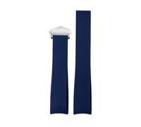 HTHRRFE Rubber Silicone Watch Strap Compatible With Tag Heuer CARRERA AQUARACER 300 WAY201A WAY211C Black Blue Watch Bracelet 20mm 22mm(Blue-silver buckle)