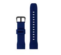 HTHRRFE Rubber Watch Strap Compatible With Casio PROTREK Series PRG-601/YB PRW-6611/6621Y Flat Interface Silicone Watch Strap 24mm(C Blue black)