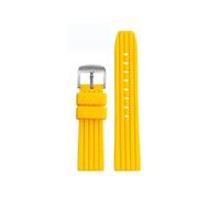 HTHRRFE Silicone Rubber Sport Watchband Compatible With Breitling Watch Strap Avengers Challenger Yellow Wolf Super Ocean Culture Bracelet 22mm(Yellow-silver)