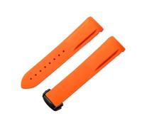 HTHRRFE Silicone Watch Strap Compatible With Omega Watch AT150 SeaMaster 007 Men's Universe Ocean Series Rubber Sports Strap Compatible With Seiko 20 22mm(Orange(Noline)-BK-Z3,22mm)