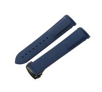 HTHRRFE Silicone Watch Strap Compatible With Omega Watch AT150 SeaMaster 007 Men's Universe Ocean Series Rubber Sports Strap Compatible With Seiko 20 22mm(Blue(No line)-BK-Z3,20mm)