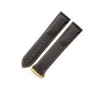 HTHRRFE Silicone Watch Strap Compatible With Omega Watch AT150 SeaMaster 007 Men's Universe Ocean Series Rubber Sports Strap Compatible With Seiko 20 22mm(Black Orange-GD-Z3,22mm)