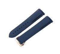 HTHRRFE Silicone Watch Strap Compatible With Omega Watch AT150 SeaMaster 007 Men's Universe Ocean Series Rubber Sports Strap Compatible With Seiko 20 22mm(Blue(No line)-RS-Z3,20mm)