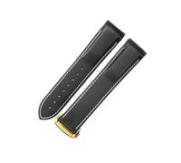 HTHRRFE Silicone Watch Strap Compatible With Omega Watch AT150 SeaMaster 007 Men's Universe Ocean Series Rubber Sports Strap Compatible With Seiko 20 22mm(Black White-GD-Z3,22mm)