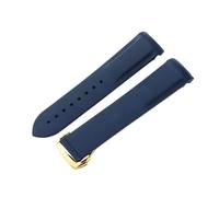 HTHRRFE Silicone Watch Strap Compatible With Omega Watch AT150 SeaMaster 007 Men's Universe Ocean Series Rubber Sports Strap Compatible With Seiko 20 22mm(Blue(No line)-GD-Z3,20mm)