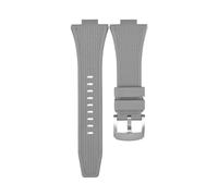 HTHRRFE Silicone Watch Strap Compatible With Tissot PRX Series Soft Comfortable Replacement Watchband Quick Release Bracelet Watch Belt(Grey-Silver)