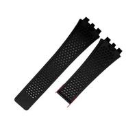 HTHRRFE Soft Silicone Watch Band Suitable Compatible With TAG HEUER Carrera Series Watch Strap For Men's Concave Convex Interface Watchband Bracelet(Black-No buckle)