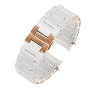 HTHRRFE Steel In Silicone Watchband Compatible With Armani Watch AR5890 AR5889 AR5858 AR5920 AR5868 AR8023 5905 Watches Band Man Woman 23mm Straps(White rose,20mm)