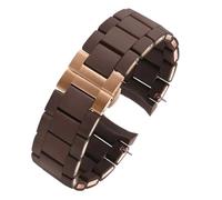 HTHRRFE Steel In Silicone Watchband Compatible With Armani Watch AR5890 AR5889 AR5858 AR5920 AR5868 AR8023 5905 Watches Band Man Woman 23mm Straps(Brown rose,23mm)