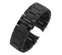 HTHRRFE Steel In Silicone Watchband Compatible With Armani Watch AR5890 AR5889 AR5858 AR5920 AR5868 AR8023 5905 Watches Band Man Woman 23mm Straps(Black black,20mm)
