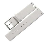HTHRRFE Watch Bands Compatible With CK K94231 K9423101 Genuine Leather Durable Soft Compatible With Calvin Klein K1S21102 K1S21120 Strap 20mm 22mm Men Women(White-silver,22mm)
