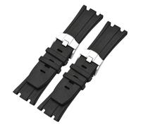 HTHRRFE Waterproof Rubber Silicone Watch Strap Men's Band Compatible With AP 15710 26067 26470 15703 26178 Aibi Royal Oak Offshore Series 28mm Black(Orange-Black-K14,28x20mm)