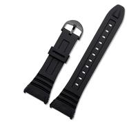 HTHRRFE Waterproof Watch Band Compatible With Casio 3239 W-96H-1A 2A 9A Special Silicone Strap Electronic Watch Chain Accessories Black 18mm