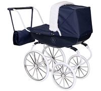 HTI Bella Rosa Royale Vintage Dolls Carriage Pram, Blue, 3+ Years, Toy & Games, 30x32.5x12.75 in, Plastic & Fabric, Swivel Wheels