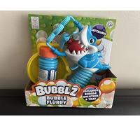 HTI Bubblz Bubble Flurry Electronic Shark Bubble Maker with Solution Tray, Blue