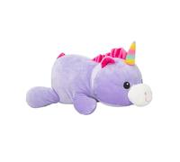 HTI Cosy Cuddles Animal Plush Cushion | Soft Weighted Plush Toy Pillow for Kids & Adults | Cute Stuffed Animal Cushion for Anxiety ADHD Autism Stress Relief | Crocodile, Pug, Unicorn | 18M+ (Unicorn)