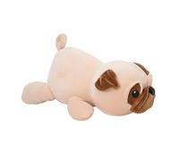 HTI Cosy Cuddles Animal Plush Cushion | Soft Weighted Plush Toy Pillow for Kids & Adults | Cute Stuffed Animal Cushion for Anxiety ADHD Autism Stress Relief | Crocodile, Pug, Unicorn | 18M+ (Pug)