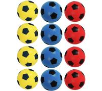 HTI Foam Football Pack Of 12 - Red, Blue & Yellow(19.4cm)