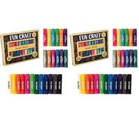 HTI Fun Craft 48-Pack Tempera Paint Sticks for Kids | Washable, Quick-Drying, Non-Toxic Paint Set with 6 Glow, 6 Metallic & 12 Classic Colours | Mess-Free Art Supplies for Children Ages 3+