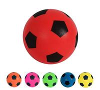 HTI Fun Sport 20cm Football | Indoor/Outdoor Soft Sponge Foam Soccer Ball | Play Many Games For Hours Of Fun | Suitable For Adults, Boys And Girls Of All Ages (19.4cm Red)